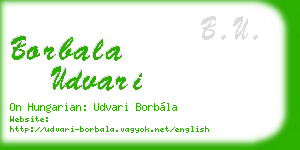 borbala udvari business card